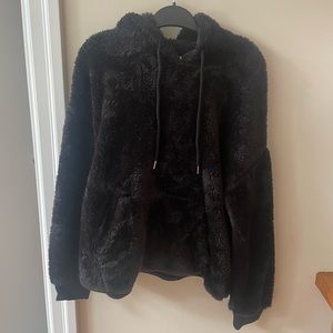 Cozy H&M Fluffly Black Hoodie Size M